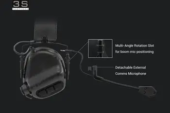 OPSMEN Earmor Taktično Airsoft M32 Letalske Slušalke, oprema za Varovanje Sluha Streljanje Vojske Slušalke Športne Paintball