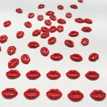 10pcs 3d lepe ustnice za nail art,Moda Rdeče Ustnice Zlitine Bleščice 3d Nail Art Dekoracije Z Okrasnih Orodja,Zlitine Nohtov Čare