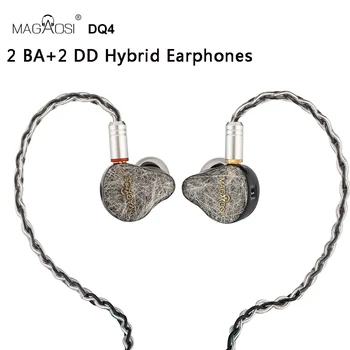 MAGAOSI DQ4 2BA + 2DD Hibridni Slušalke V Uho Spremlja Strokovno šumov Glasbe Čepkov Mmcx Snemljiv Kabel