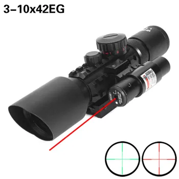 3-10x42EG Lov na Področje Taktičnih Optika Reflex Sight Riflescope Reticle Rdeča Zelena Pika Combo Lov Področje uporabe