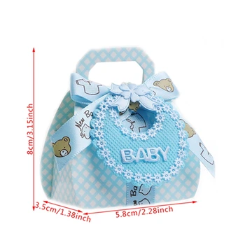 2020 12Pcs Bonbone Škatle s Trakom za Baby Tuš Krst Stranka Korist Darilo DIY