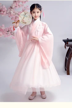 Hanfu oblačenja za dekleta, otroci hanfu oblačila kitajski starodavno obleko tradicionalno kitajsko obleko za otroke fazi obrabe hanfu cosplay