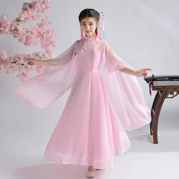 Hanfu oblačenja za dekleta, otroci hanfu oblačila kitajski starodavno obleko tradicionalno kitajsko obleko za otroke fazi obrabe hanfu cosplay