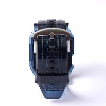 Kovček+Pas za Apple Watch Pasu 5 4 3 44 mm 40 mm 42mm 38 mm Mehka Pregleden Silikonsko Zapestnico gumico iWatch Serije 5 4 3 2 1