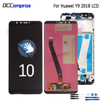 Za Huawei Y9 2018 LCD-Zaslon, Zaslon na Dotik, Računalnike Skupščine FLA L22 LX2 LX1 LX3 Za Huawei Y9 2018 LCD Z Okvirjem Popravila Del