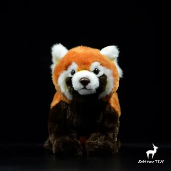 Super kawaii Polnjene rdeči panda lutka igrače resničnem življenju plišastih rakun lutke igrače otrok birhday darila punco
