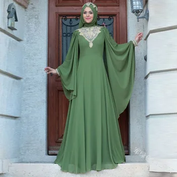 Abaya dubaj 2020 muslimanskih obleke Natisnjeni visoka vitka in dolgimi rokavi, ki plujejo pod obleko z dolgimi rokavi bangladeš obleke S-5XL