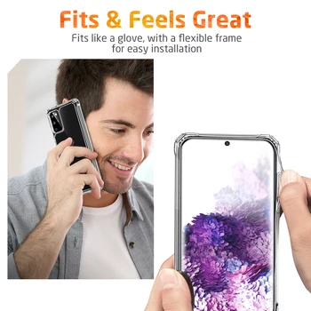 ESR Ohišje za Samsung Galaxy S20 Plus/Ultra Kristalno Jasno Kritje Ultra Tanek Lahek Primer Shockproof S20 S20+ Primeru