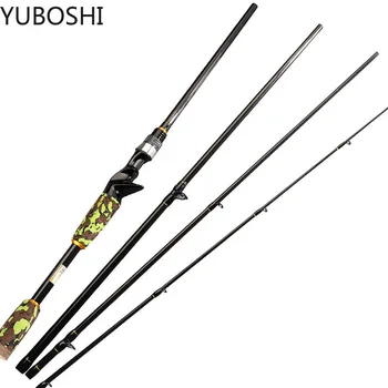 YUBOSHI 4 delov Ribiško Palico H Moč Ogljikovih Vlaken Prenosni Predenje Ribiško Palico, Ribiško Palico Ribolov Reševanje Ribe Opremo