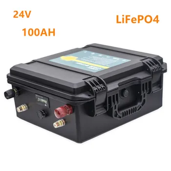 24V lifepo4 100ah litij-ionska baterija LiFePO4 24V 100AH litij-ionska baterija z 10A polnilec za čoln, motor, propeler，RV
