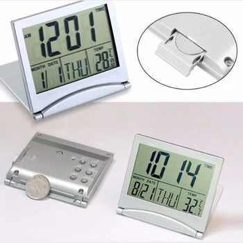 Mini Ura Digitalni Termometer Koledar Zložljiva Digitalni LCD Budilka Desk Tabela Vreme Desk Temperatura Ectronic Gospodinjstvo