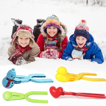 4pcs Ustvarjalne na Prostem, Zabava in Šport Risanka Lovely Duck Oblikovane snežne Kepe Maker Posnetek Otrok na Prostem, Pozimi Sneg, Pesek Plesni Orodje