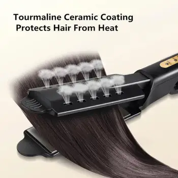 Ravnalec las Štiri-orodje temperatura prilagoditev Keramična Turmalin Ionske Ravno Železa Curling železa Lase curler Za Ženske lase