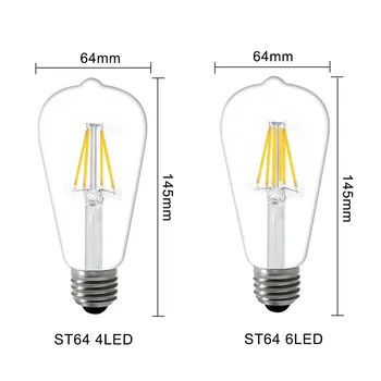 Možnost zatemnitve 220v LED Žarnice Žarnica 5pcs/10pcs/veliko E27 LED Žarnica E14 Edison Toplo Bela 2850K Letnik LED Sijalke