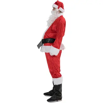 Božič Božiček Kostum Cosplay Božiček Oblačila za maskiranje V Božično Moških 5pcs/veliko Kostum Obleko Za Odrasle vroče