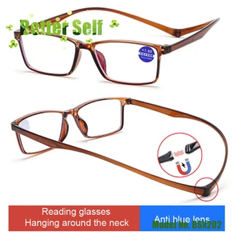 Modra Svetloba Blokiranje Očala Magnetni Obravnavi Očala Prenosni Visi Vratu Obravnavi Očala Moški Ženske Očala +1.0 +4.0 BSX202
