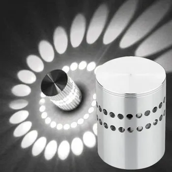Nočna Lučka LED Spirala Luknjo Stenske Svetilke Površine Namestitev LED Luči Svetilka Luč Doma Aluminija Stenske Svetilke 2019