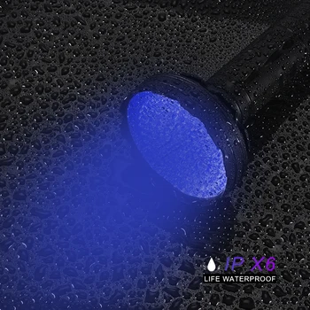 COBA led UV svetilko ribolov baklo blacklight 128 žarnice uporabite 6*baterije AA nepremočljiva Ujeti scorpion Denar detektor luč