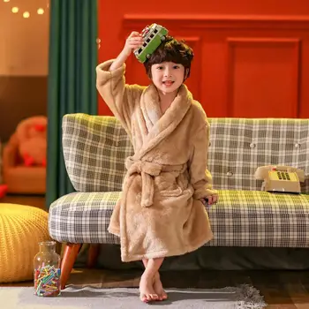 2020 nova dostava otroci oblačila pozimi fant dekle pajama Flanela haljo baby kopalni plašč domov oblačila 3-12year