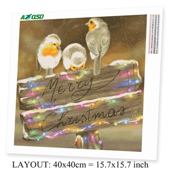 AZQSD DIYDiamond Slikarstvo Ptica Mozaik, Poln Kvadrat Vaja Ročno Obrt Diamond Vezenje Prodaja Živali Needlework Darilo