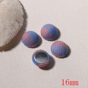 Zimski stil 16 mm Trakove predalčni tiskanje krogov obliko flatback bombažno Krpo gumb kroglice diy nakit uhan/oblačilo opremo