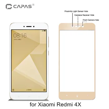 Za Xiaomi Redmi 4 Pro Prime Kaljeno Steklo Screen Protector za Xiaomi Redmi Opomba 4 X 4X Polni Pokrov Zaščitni Film Črno Zlato