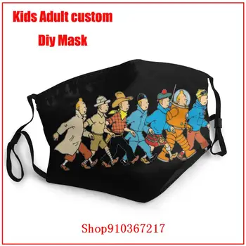 Tintin 2 modno masko za ženske, moške šport mondmasker Mondkapjes zaščitne maske za obraz stroj masko pm2.5 mascarilla lavable