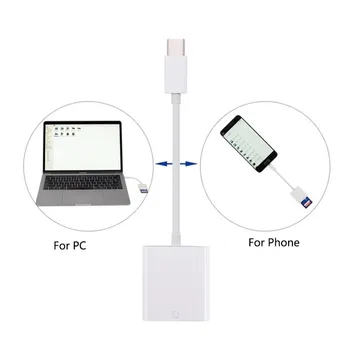 USB 3.1 Vrste C, USB-C, da SD SDXC Card Reader Adapter za tip c telefoni in tablični računalniki