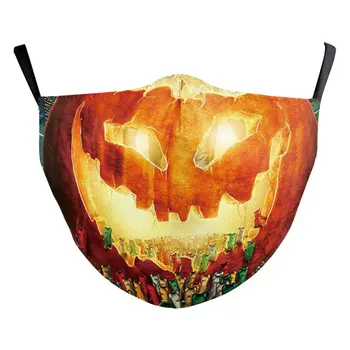 Stroj PM2.5 Filter adultFunny Halloween Print Masko za enkratno uporabo Mascarilla Varstvo Meglica Preprečevanje Prah Usta Žarilna Masko