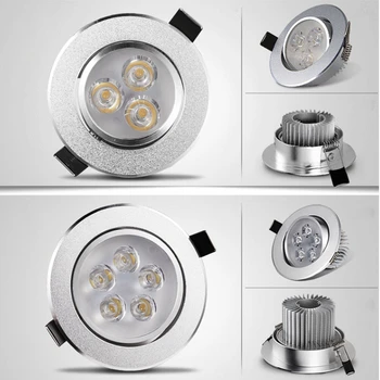 LED Spot LED Downlight Zatemniti Svetlo Vgradne 6W 9W 12W 15W 21W LED Spot luči dekoracijo Stropna Svetilka AC 110V 220V AC85-26V