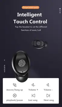 F9, HI-fi Brezžične Slušalke Bluetooth 5.0 TWS Digitalni Prikaz Nepremočljiva Športne Slušalke Podpora iOS/Android Telefonov HD Klic