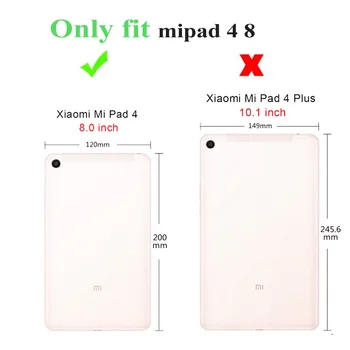 Za Xiaomi Mi Pad 4 8.0 Ultra Tanek Magnetno Stojalo Silikonski Mehko Smart Cover za Xiaomi MiPad 4 8 Primeru Tablet pokrov +Film+Pen