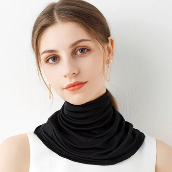 Narave Svile Obroč Šal Ženske Za Zaščito Pred Soncem Headscarf Vratu Ovratnik Prostem Moda Scarvers Pravi Svile Trdna Neckscarves