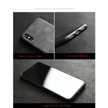 Moda Umetnega Usnja Poslovni Telefon Primeru Lupini Antilop Kritje Za Iphone X XS XR XSMax 11 11Pro 11Promax KS06