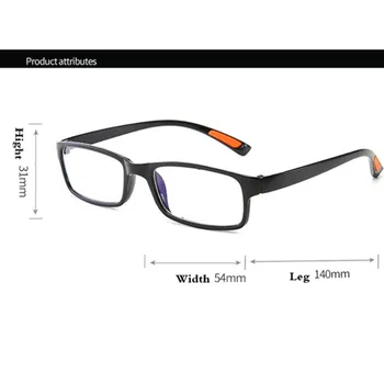 KOTTDO Anti-modra Retro Kvadratnih Obravnavi Očala Ženski Moški Povečevalno Steklo Okvirji za Očala za Kratkovidnost