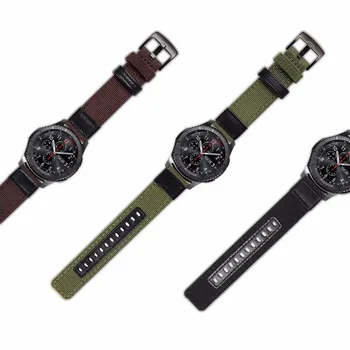 Šport Tkani Najlon, Usnje Watch Band Za Samsung Prestavi S3 Meje Prestavi S2 Klasičnih 20/22 mm Hitro Replease jermenčki