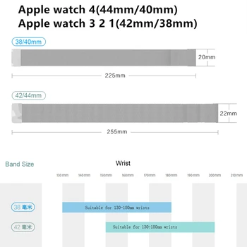 Milanese Zanke traku Za apple gledati serije 6 5 4 3 42mm 44 mm Kovinski očesa zapestnica iWatch 6 se za Apple watch trak 40 mm 38 mm