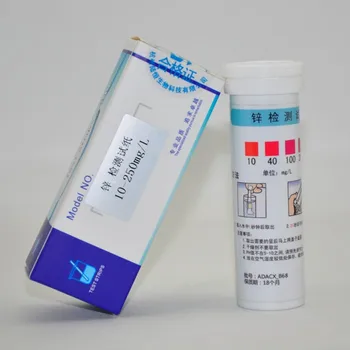 Cink test papir 10-250 mg/l, cink hitro odkrivanje test papir cink ion določitev analiza reagenta test papirja