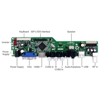 Latumab Nov Komplet za N156BGE-L11 TV+HDMI+VGA+USB LCD LED zaslon Gonilnik Krmilnika Odbor za 15,6 palčni, 1366×768 40 zatiči LCD Zaslon
