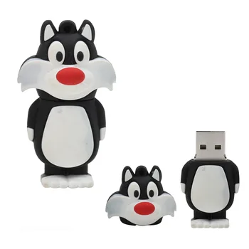Debelo Srčkan USB Flash3.0 Pogon 16G Mini Mačka, Zajec Starling Anime Risanke Disk Raca Bird Dog 8g pripomoček, memory stick Živali