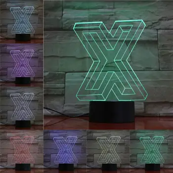 7 Barv Spreminjanje oglasa 3D Lučka na Dotik Daljinsko USB Noč Svetlobe Luces Led Decoracion Ozračja Osvetlitev Lampara Svetilka Darilo