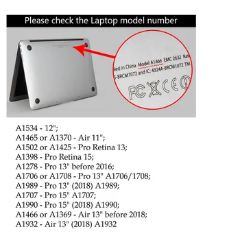 Marmor Primeru za Macbook Air Pro Retina 11 12 13 15 16 Bleščice, Laptop Zajema, za 13-palčni Macbook A1278 A1466 A1932 A2159 2018 2019