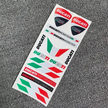 3M Visoko Odsevne Čelada Motorcross Motocikla Decals italijanske Zastave, Nalepke Za Ducati Logotip