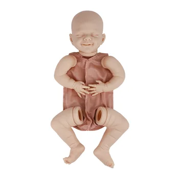 Prerojeni Baby Doll 20 Centimetrov Veren Novorojenčka Srčkan Baby Smile aprila Vinil Unpainted Nedokončane Lutka Deli DIY Prazno Lutka Kit