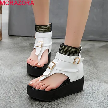 MORAZORA 2020 vroče prodajo modne ženske gladiator sandali sponke zip poletni čevlji edinstveno ravno platforma čevlji ženska športna obutev