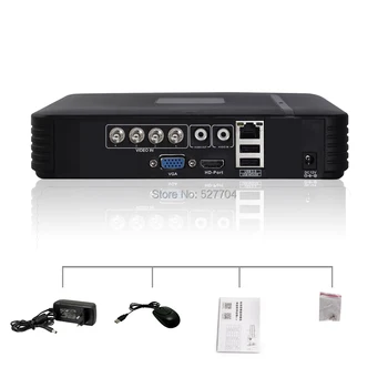 Varnost MINI 4CH 8CH hibridni DVR AHD CVI TVI IP CVBS 5IN1 H. 264 Samostojna Digitalni Video Snemalnik P2P E-poštni Alarm, Zaznavanje Gibanja