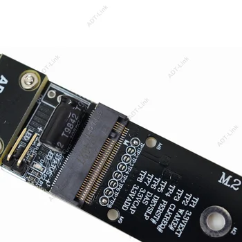 ADT-Link M. 2 NVMe SSD Podaljšek podaljšek PCIe3.0 x4 polno hitrostjo NVMe M-Ključ STX Extender Obračanja za 90 stopinj v Desno pod Kotom