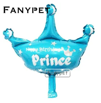 50pcs/veliko mini globos balon princesa krono risanka rojstni dekoracijo napihljivi helij folijo princesa baloni