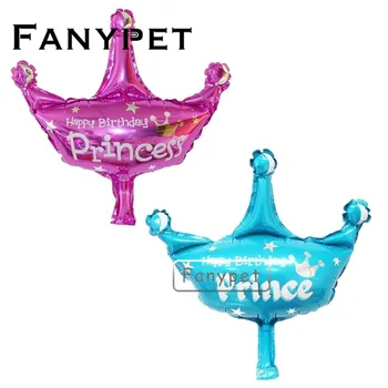 50pcs/veliko mini globos balon princesa krono risanka rojstni dekoracijo napihljivi helij folijo princesa baloni
