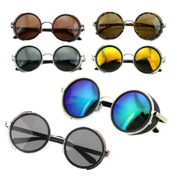 Sunglasse Cyber Očala Steampunk 50s Okrogle Očala Vintage Retro Slogu Blinder